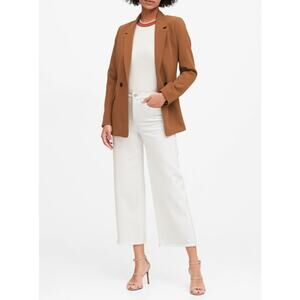 Banana Republic 'Isola' Brown Linen Hourglass Linen Blazer Size 8